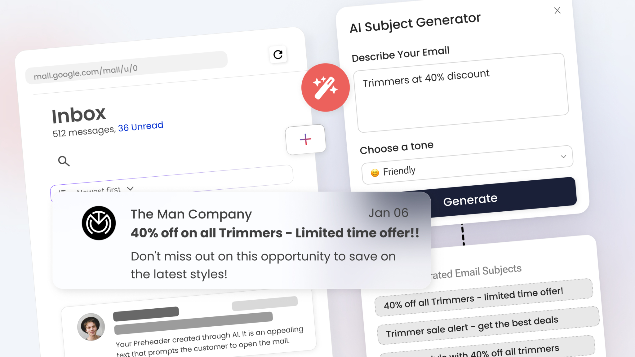 How Contlos latest AI powered Email Preheader and Subject line generator works scaled