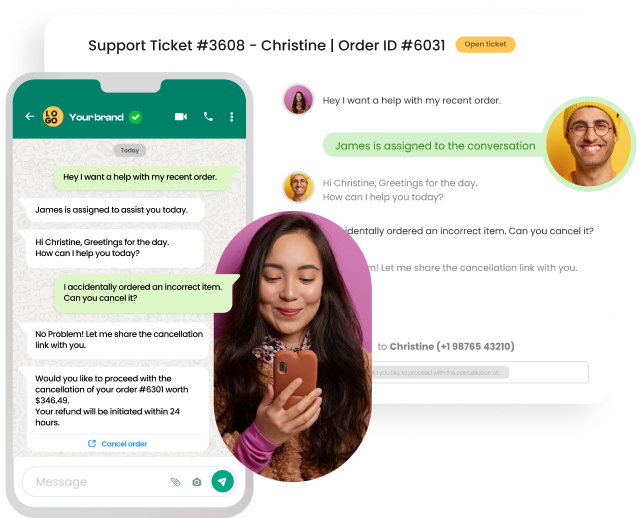 Solve your customers queries quicker to deliver best in class support experience on WhatsApp