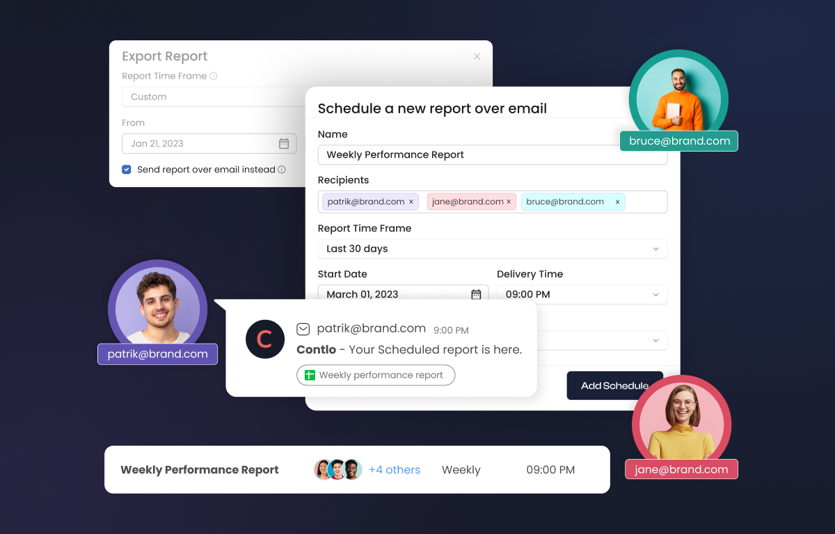 product-update: Introducing the ⏳Scheduled Reports feature in Contlo