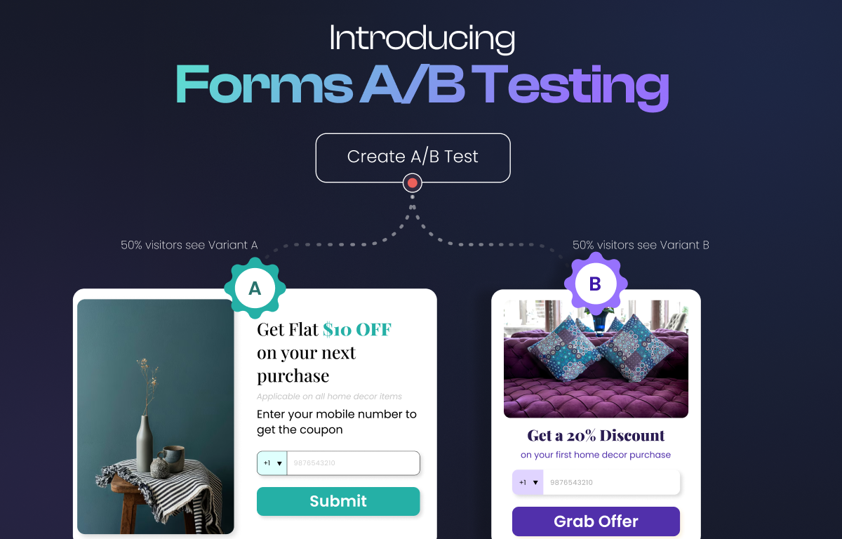 product-update: ✨Introducing A/B testing for Forms✨