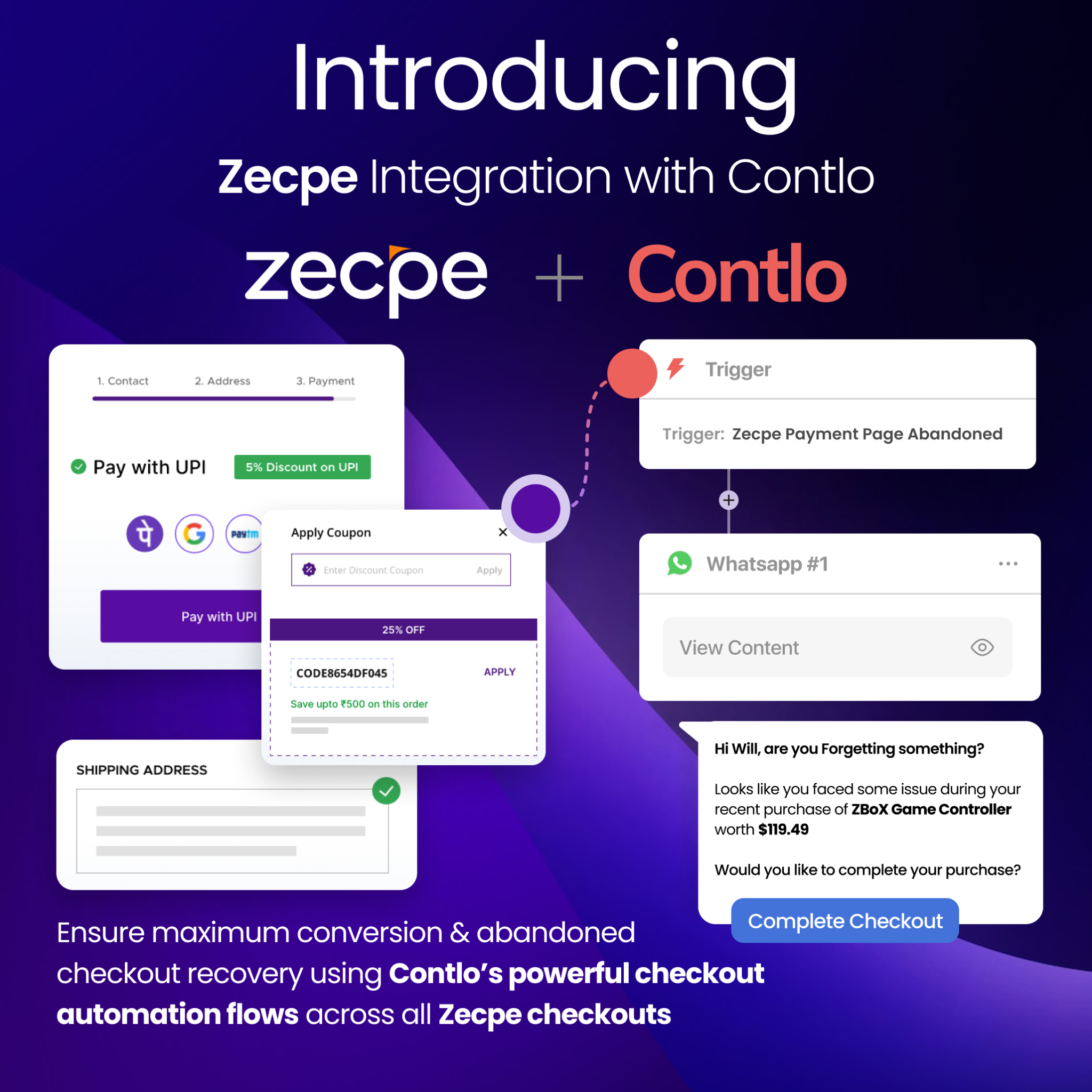 product-update: ⚡️ Introducing Contlo + Zecpe integration ⚡️