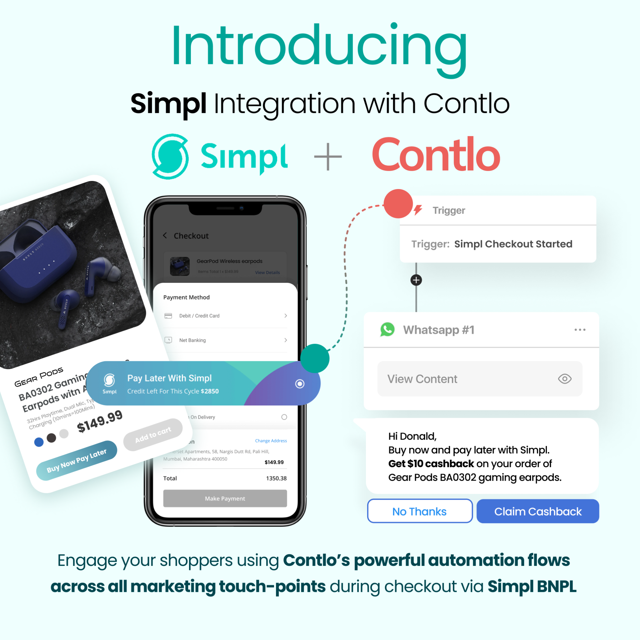 product-update: ⚡️✨ Introducing Contlo + Simpl checkout integration!