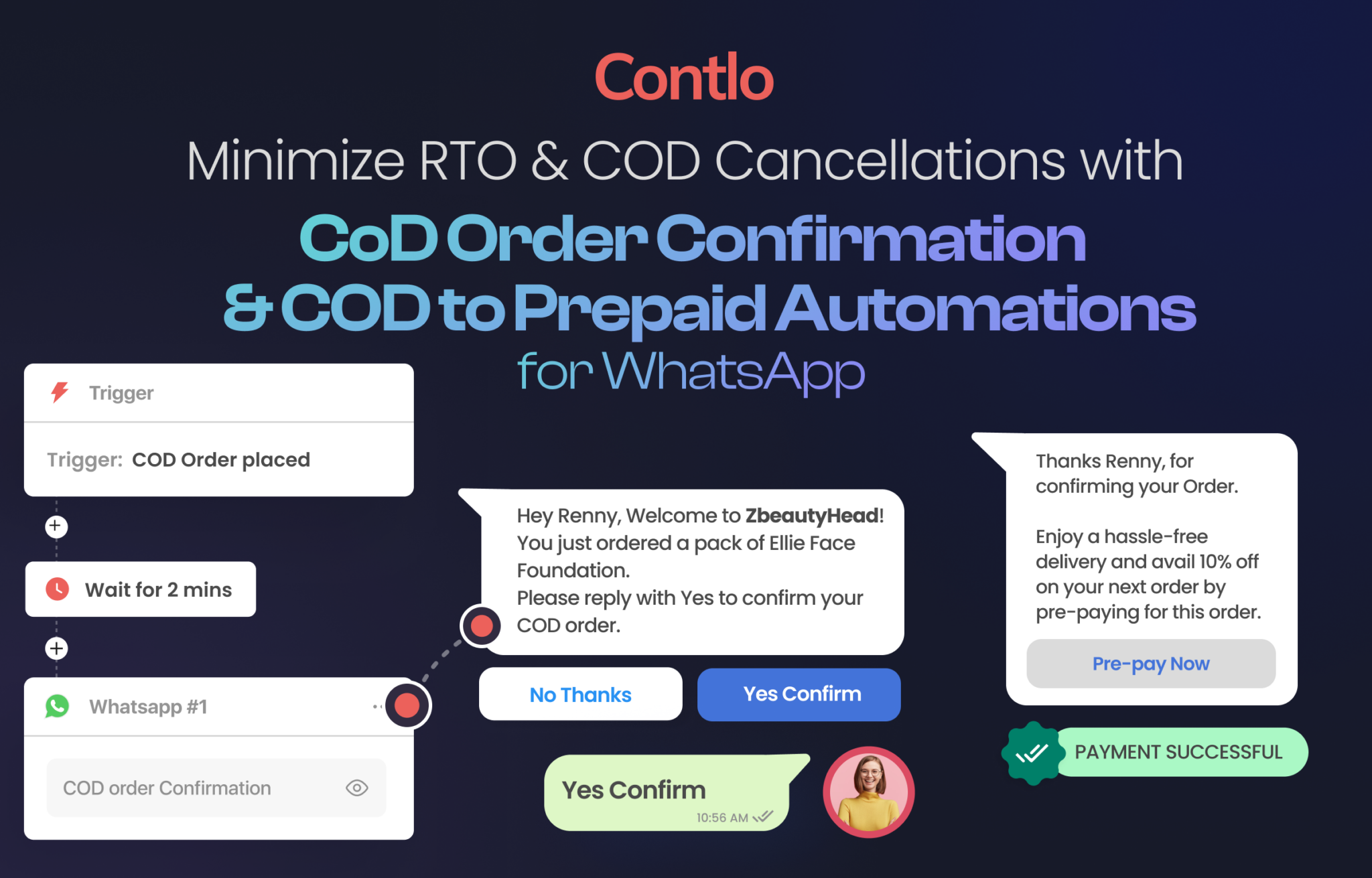 product-update: 🔁 RTO & 💵 CoD order cancellations using our latest WhatsApp CoD automation flow